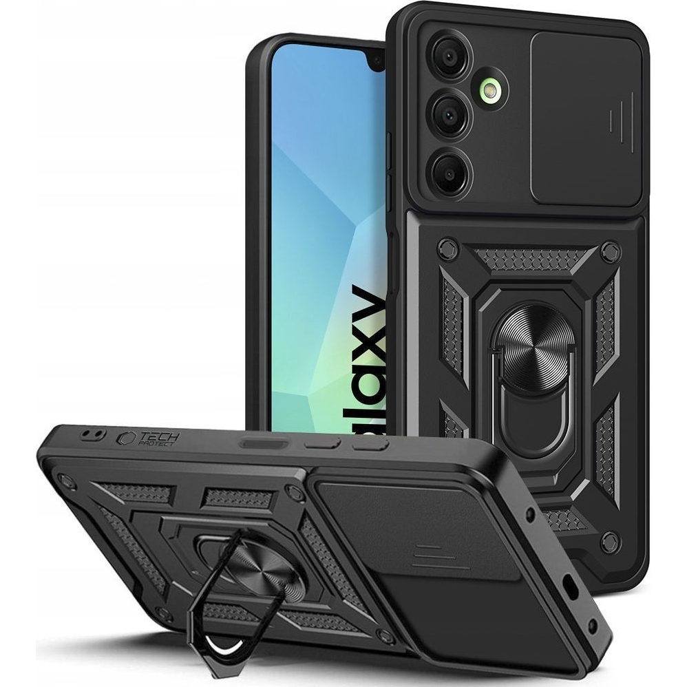 Tech-Protect Camshield Pro to eleganckie etui w kolorze czarnym do Samsung Galaxy A17 5G / 4G.